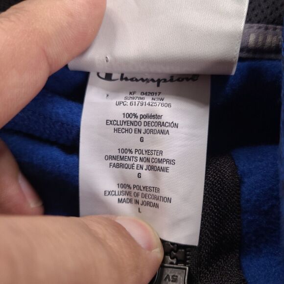 Champion Performance Run Disney Jacket Hoodie Large Mickey Blue Windbreaker Zip - Picture 10 of 16